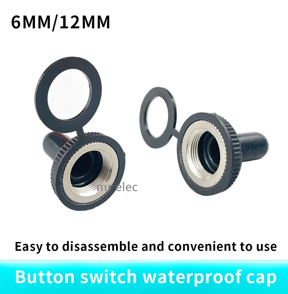 A13 10pcs/lot  Toggle Switch Waterproof Rubber Resistance Cover Cap Boot Black  Switch Knob Cap Waterproof Boot Cover  12mm