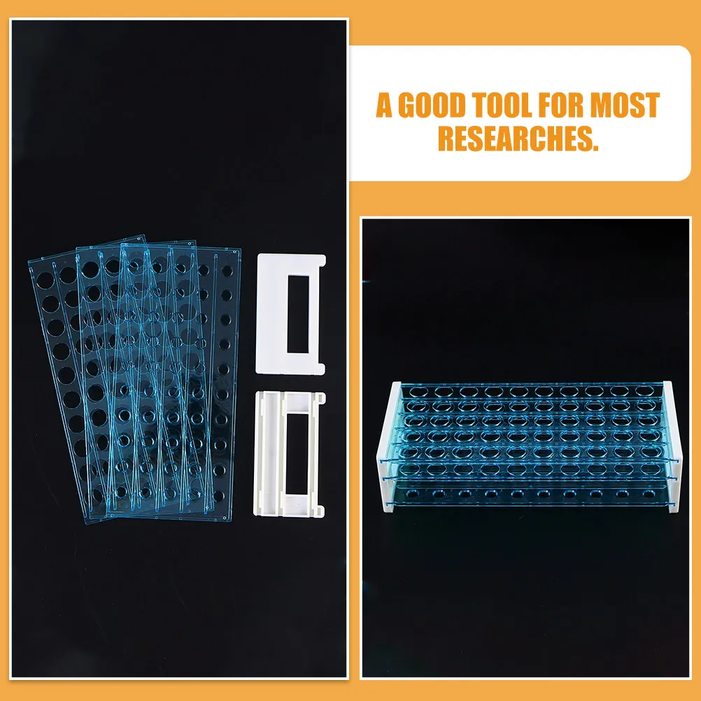 50 Holes Laboratory Test Tube Rack Sturdy Centrifuge Tube Holder for Long Term Use in Science Research and Experiment view 3