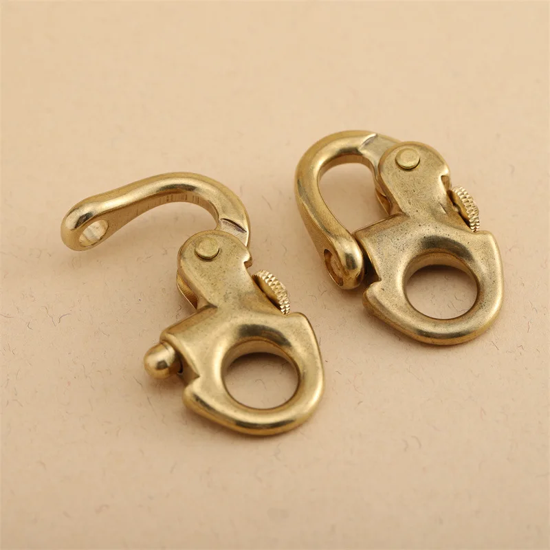 New Brass Shackle Key Hook Pure Copper Navy Buckle Tactical Quick Release Shackle Bag Shoulder Strap Fixed Hook