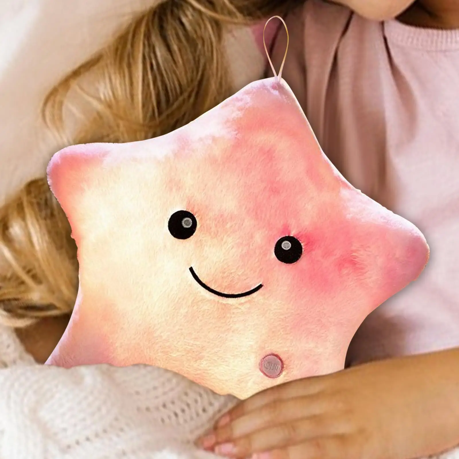 Light Up Star Pillow Room Decor Peluche Star 9 pollici Giocattolo di peluche colorato portatile per ragazzi Ragazze Notte che dorme Compleanno Natale