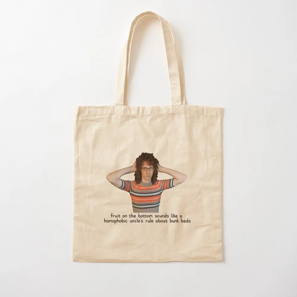 

chris fleming - fruit on the bottom sounds like a homophobic uncles rule about bunk beds photo Tote Bag