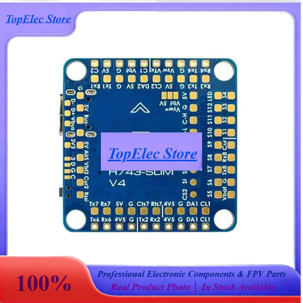 TopESsMatek H743-SLIM V4 Flight Controller STM32H743 ICM-42688P DPS310 W/ MicroSD Blackbox OSD For FPV Drone & Fixed Wing