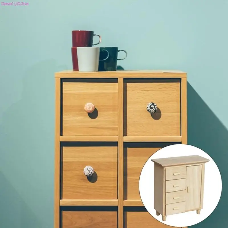 Tủ lưu trữ mini D0JC với 4 ngăn kéo hoàn hảo cho các phụ kiện búp bê
