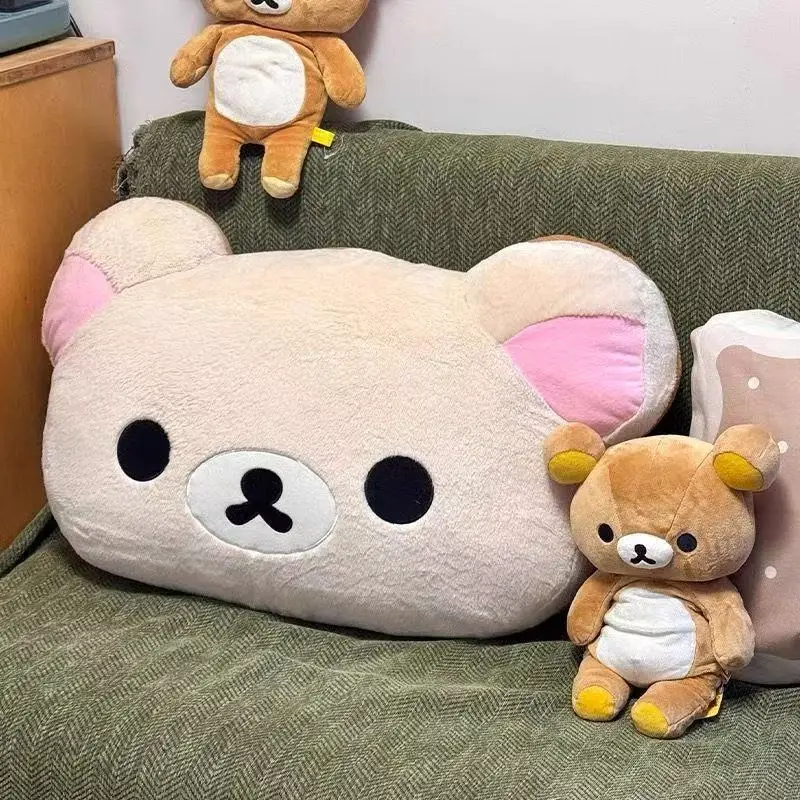 Cute Rilakkuma Plush Warm Hand Pillow Cartoon Bear Peluche Stuffed Toy Soft Cushion Birthday Gift