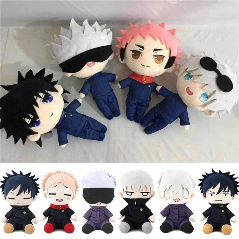 Anime Jujutsu Kaisen Plush Toys Satoru Gojo Plushie Dolls Yuji Itadori Inumaki Toge Cosplay Plushie Stuffed Collection Pillows