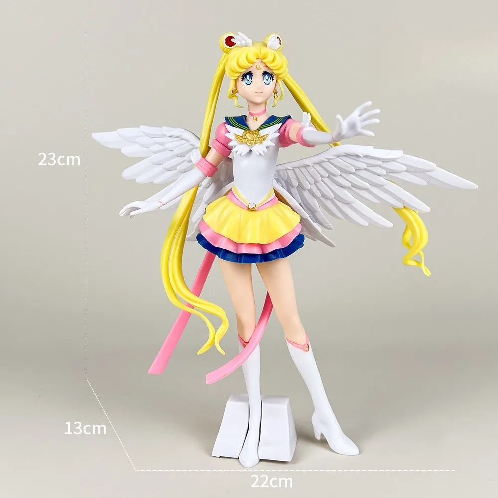 23cm Anime Sailor Moon Figure Tsukino Usagi Figurine Statue Model PVC Collection Desktop Action Figure Toy Kid Gifts view 3