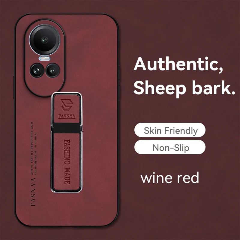 

Ультратонкий нескользящий мягкий чехол для телефона OPPO Reno 14 12 FS 13A 11F 10 Pro Plus 5G, мягкий кожаный чехол с кронштейном