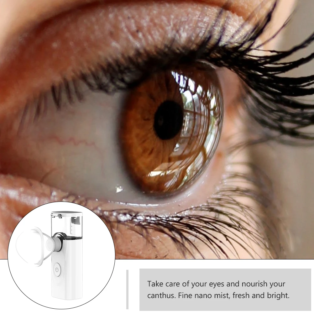 

White Eye Care Cleaning Device Mist Sprayer Moisturizing Machine Nano Steamer for Fatigue Relief Deep Moisture Nourish