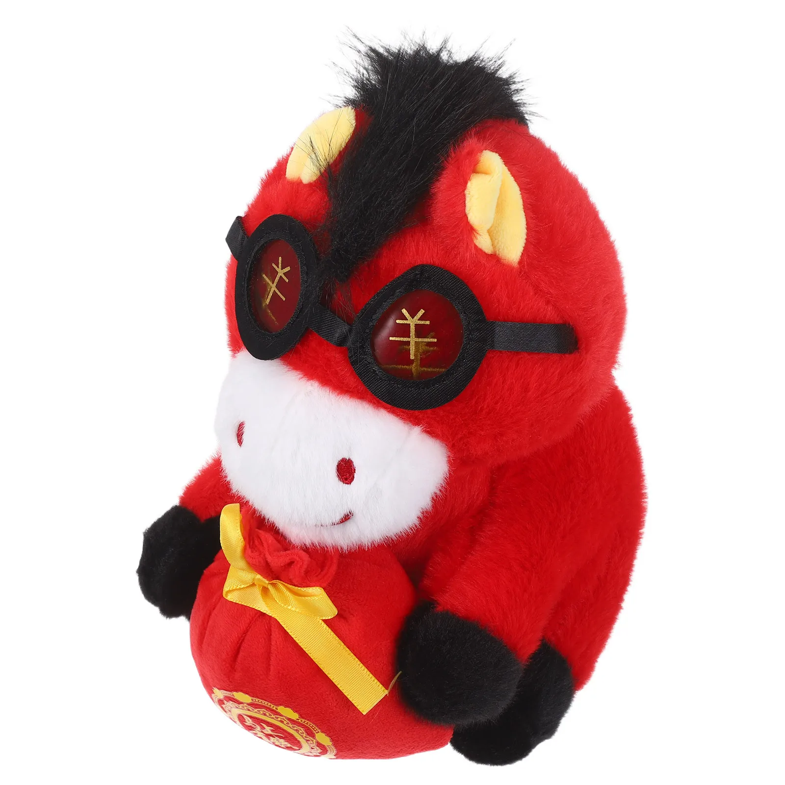 2026 Chinese dierenriem knuffel: rood zitpaard knuffeldier voor lentefestival woondecoratie partij gunst mascotte zacht jaar van de