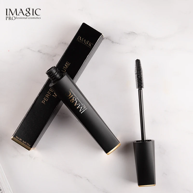 IMAGIC 4D Silk Fiber Mascara Waterproof Extended Thick Long Curly Eyelashes Black Curling Eyelash Brush Makeup Professional