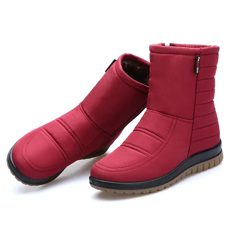 CEYANEAOWinter Women Snow Boots Ladies Waterproof Warm Ankle Boots Wedges Platform Plush Shoes female Botas Mujer Zapatos E765