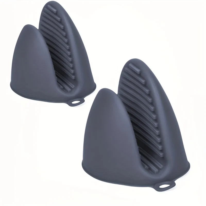 2 pacote de luvas de forno de silicone conjuntos de suportes de pote para cozinha resistente ao calor pequenas luvas de cozinha de borracha fritadeira de ar luvas mini pote pino
