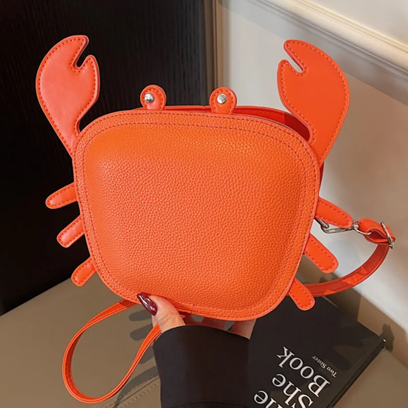 

​2025 Crab Coin Purse Cute Keychain Crossbody Bag for Women Mini Phone Holder with Adjustable Strap & Trendy Dopamine Accessory​