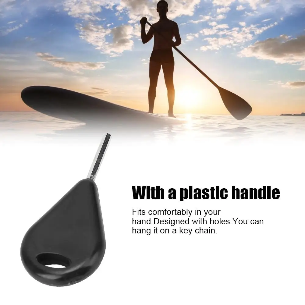 مجموعة مفاتيح زعانف لوح التزلج مكونة من 6 قطع، أدوات ملحقات ركوب الأمواج لألواح ركوب الأمواج باللون الأسود