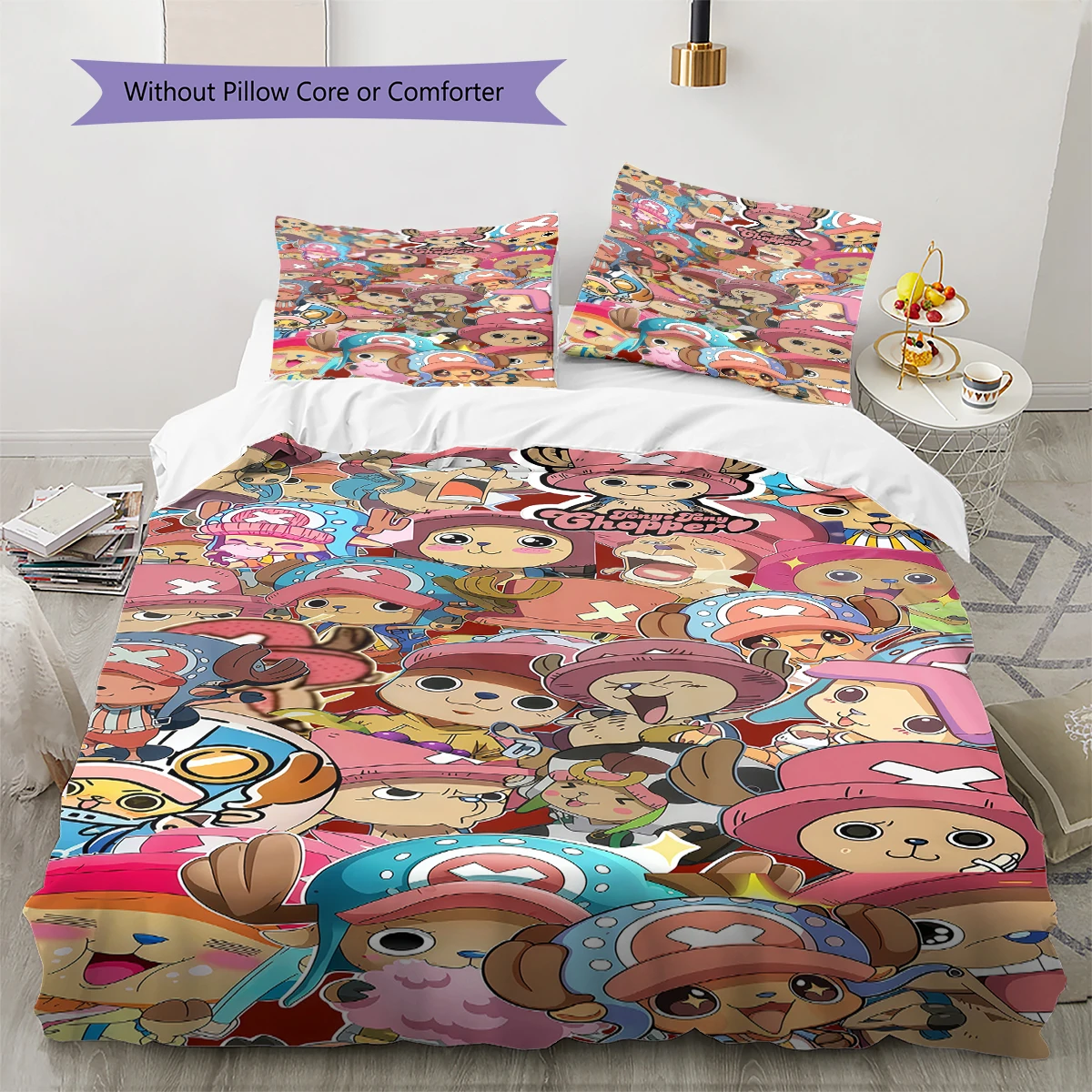 ONE PIECE Tony Tony Chopper Duvet Cover Comfortable Soft, Children Bedding Gift Set, Extra Large Various Sizes -HE112