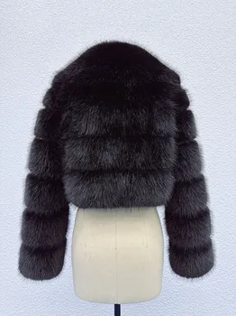 ZADORIN Trend Fur Top New Cropped Faux Fur Coat Woman Clothing Furry Faux Fur Jacket Winter Coats for Woman Outerwears Top Mujer 5