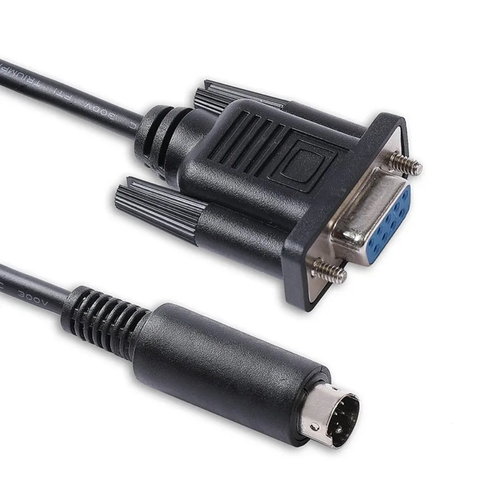 DB9 Female to Mini Din 8P RS232 Serial Debug Cable for Leadshine MS Series PLC Programming