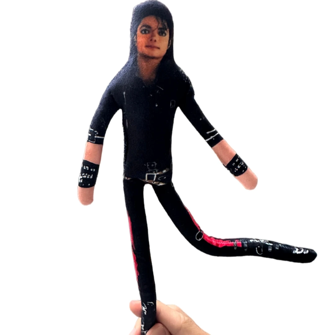 2026 New Michael Jackson Cosplay Prop Doll Plush Figure Joint Mobility Soft Stuffed Room Decor Collection Gift Abstract Design