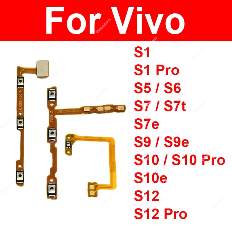

Гибкий гибкий кабель для Vivo S1 S5 S6 S7 S7t S7e S9 S9e S10 S10e S12 Pro 5G Вкл. ВЫКЛ. Кнопка регулировки громкости, боковая кнопка, детали гибкого кабеля