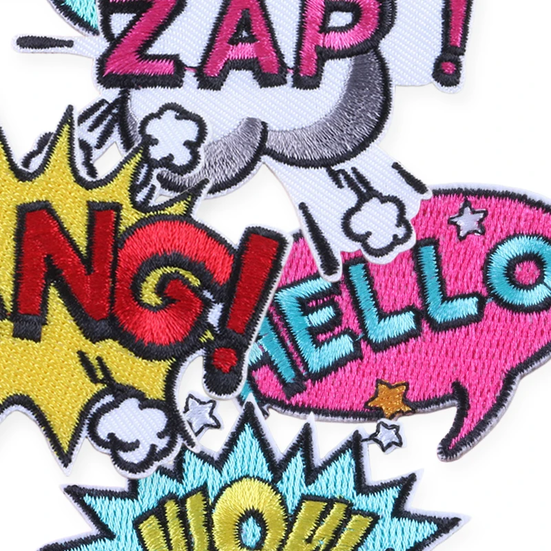 9 Stück Tag-Buchstaben, selbstklebende Aufnäher für Kleidung, niedliche bestickte Jacken, Nähen, Kinder, DIY, zum Aufbügeln, Aufkleber-Packung, Applikationen – Detail 4