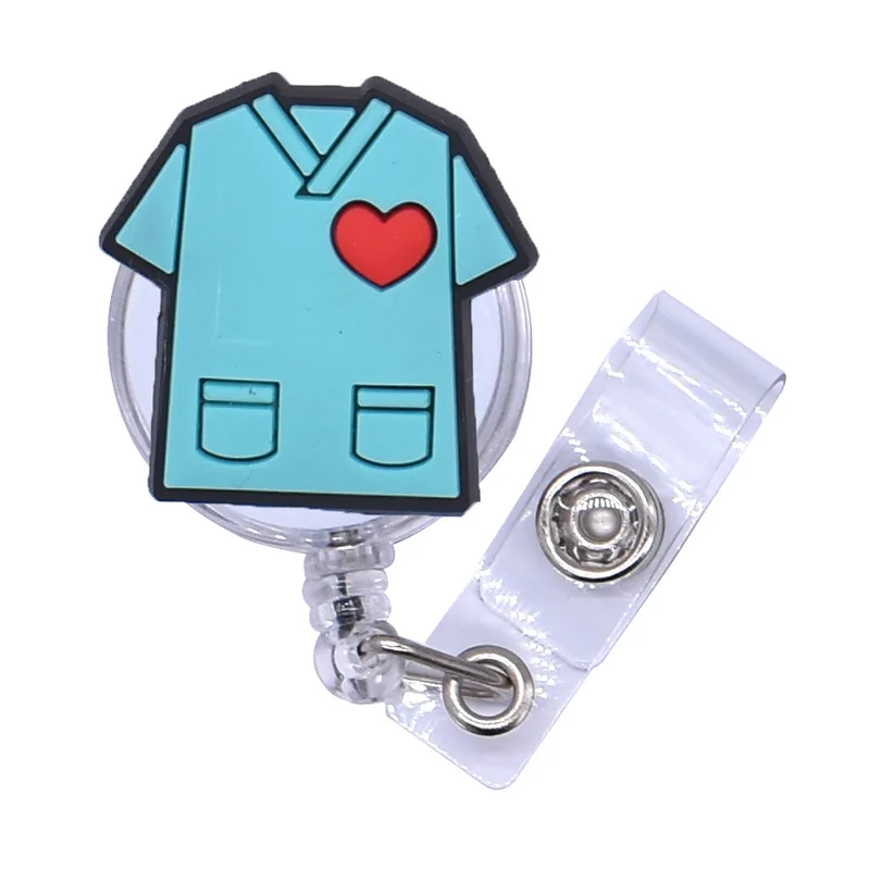 Kleine Medizinische Arbeiter Arbeit Karte Clip Doktor Nurse ID Name Bedge Halter Rollen Brust Tag Zubehör Clip Fabrik Pass Karte clip