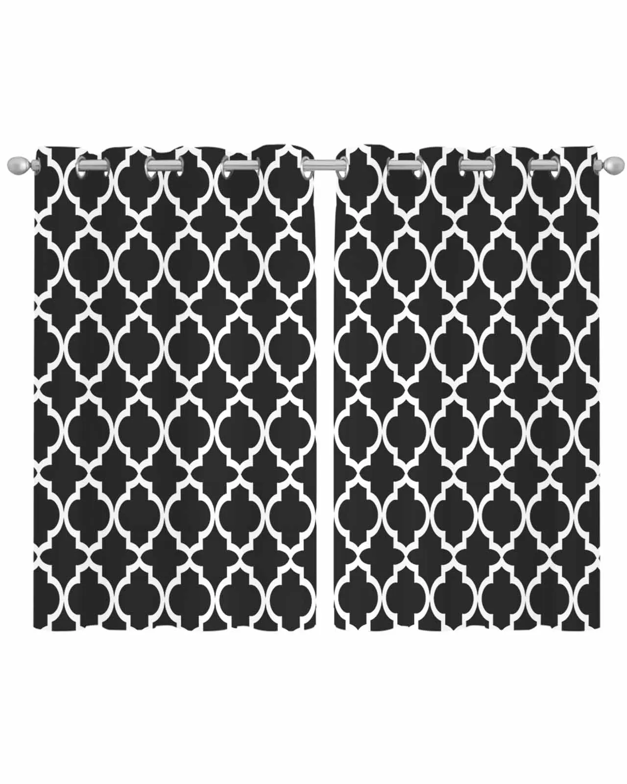 

Классические минималистичные черные марокканские тюлевые украшения для гостиной, прозрачные прозрачные шторы для спальни, кухни, вуаль, шифоновые шторы