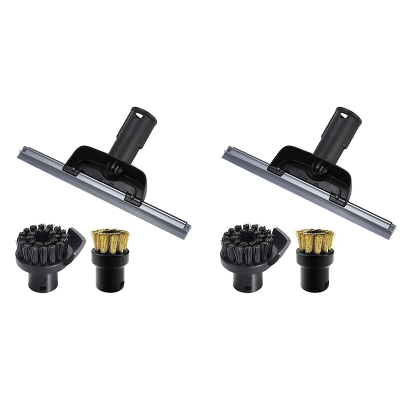 2X For Karcher SC2 SC3 SC4 SC5 CTK10 Window Nozzle Scraper Round Brush For Steam Cleaner Mirrors,Clean Slit Moistureglobal Stock