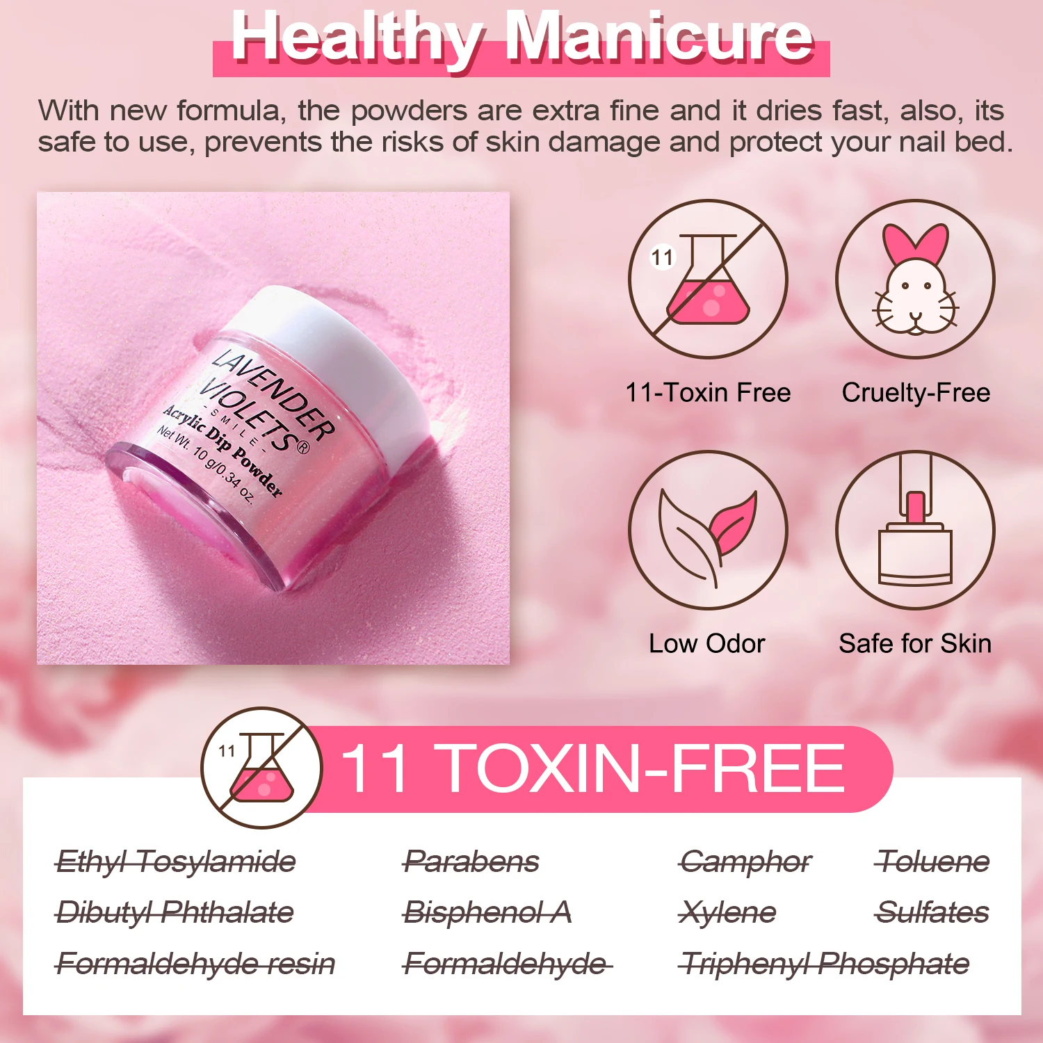 12pcs ผงเล็บชุด,6 สีแดงสีชมพู Dipping Powder ชุดและ BASE Top Coat Activator สําหรับเล็บ Home Salon เล็บ