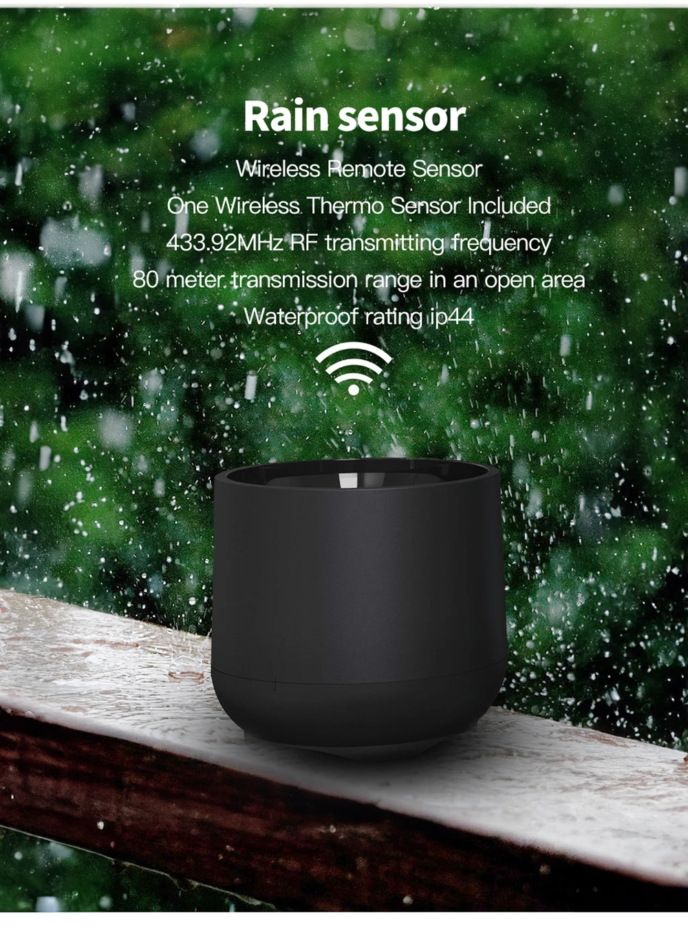 Беспроводная метеостанция, датчик дождя, термометр, DCF, радиосигнал, время, дата, будильник, давление воздуха, фаза Луны, прогноз погоды