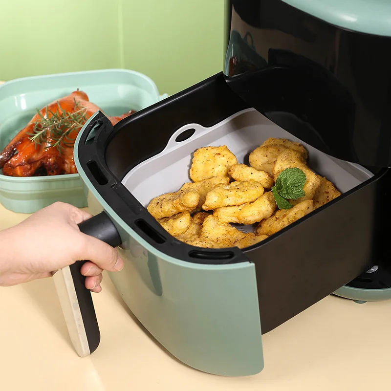 Silicone mold for air fryer Square Silicone Pot Mold 18/20CM- Silicone Basket - Silicone Tray for COSORI 5.5L