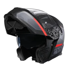 Motorcycle Helmet Dual Visor Modular Flip up Full Face Helmet for Adult Men and Women DOT Approved AH121