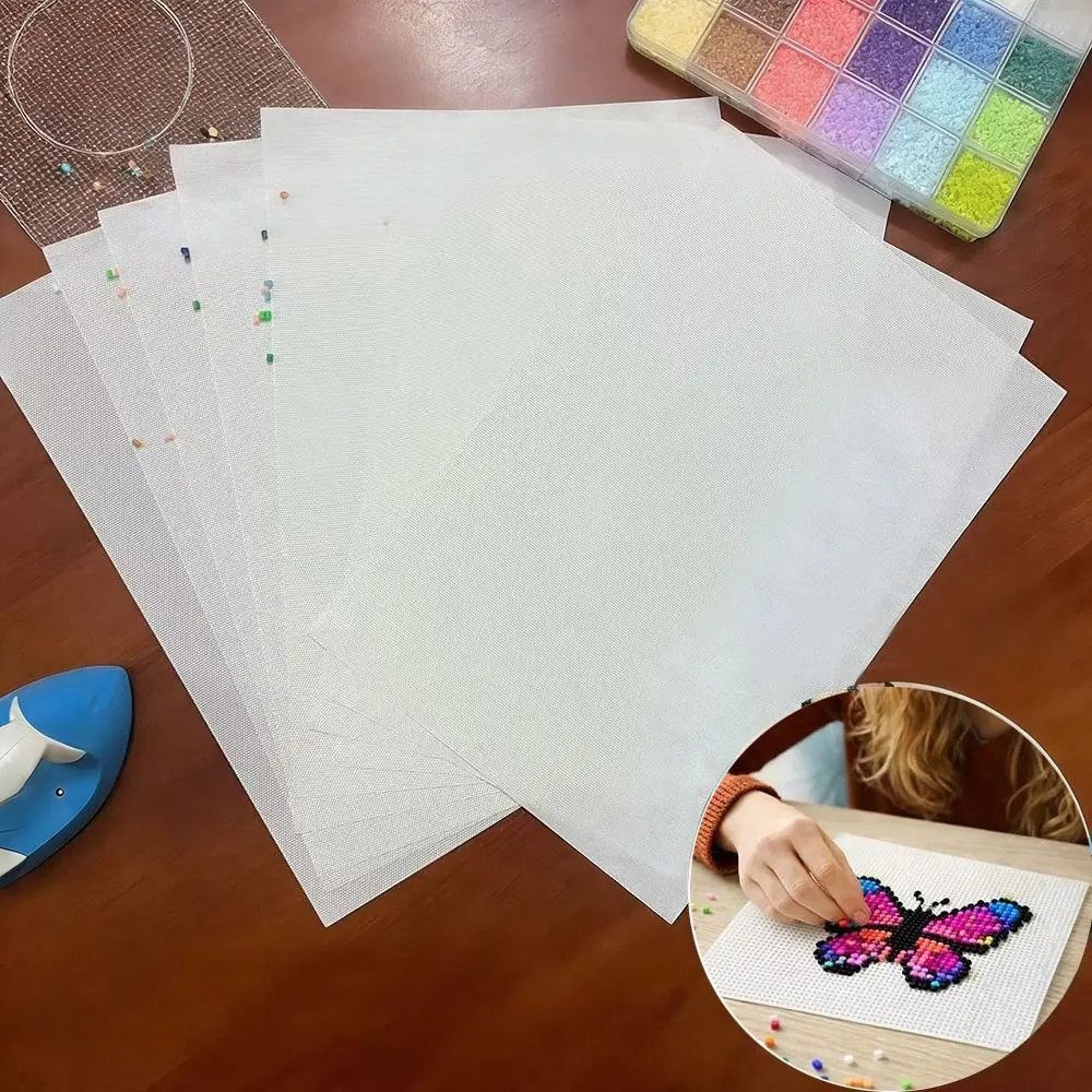 

35*25cm Perler Beads Baking Cloth Handmade Transparent Iron-on Mat DIY Toy Accessories Heat Press Paper for Photo Perler Beads