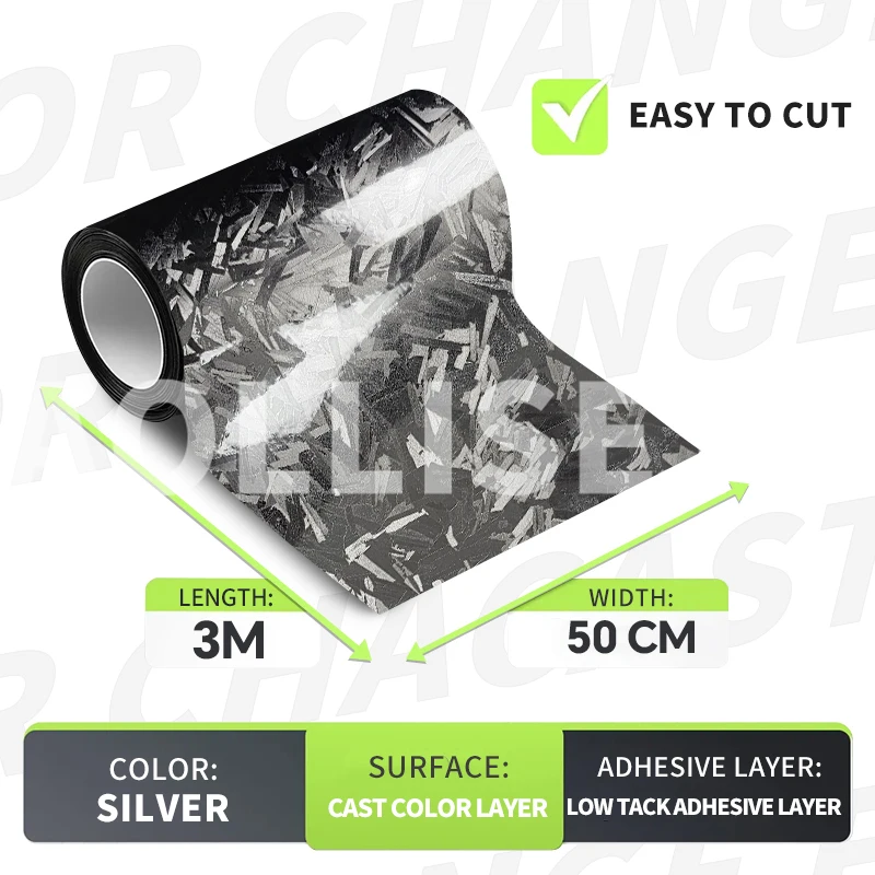 Electroplated Forged Glass Gray Red Silver Exterior Car Stickers Car Vinyl Motorcycle Carbon Fiber Vinyl Self-Adhesive Interior