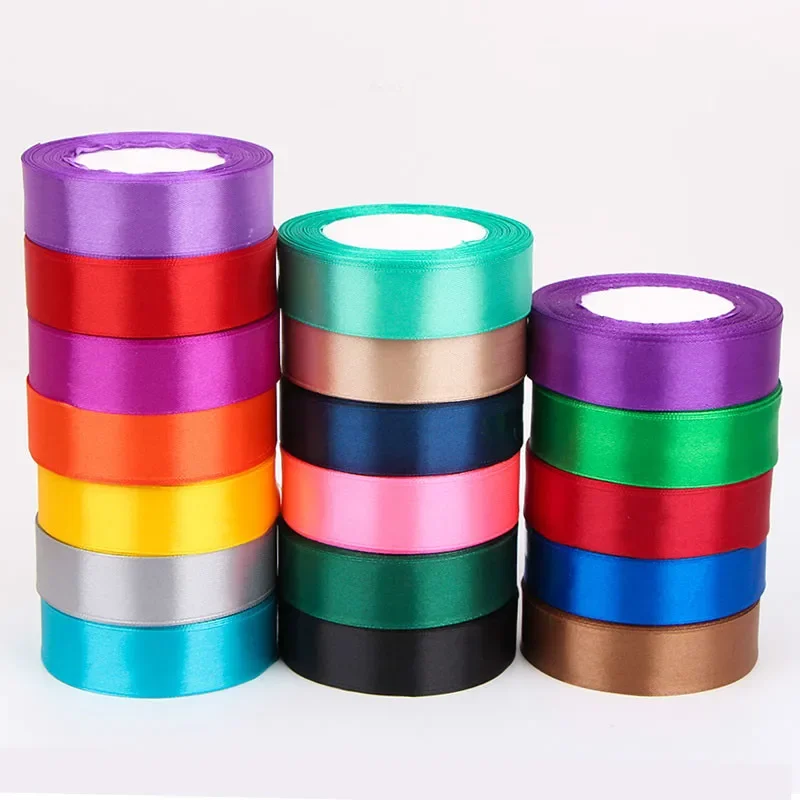 22meters Silk Satin Ribbon Party Home Wedding Decoration Gift Wrapping Christmas DIY Material 6mm 10mm 15mm 20mm 25mm 40mm 50mm