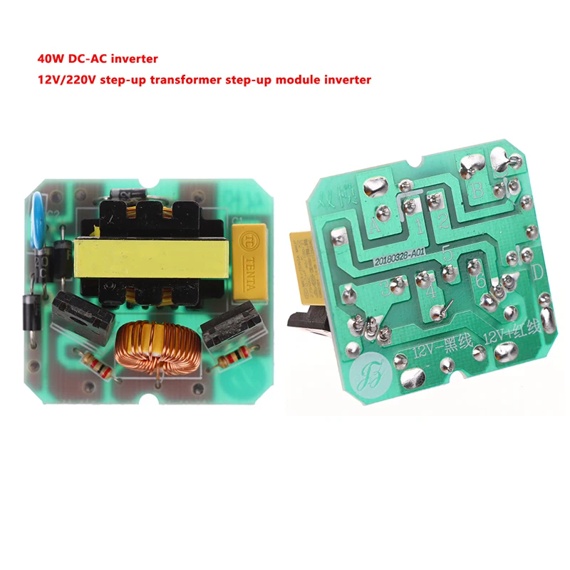 12V To 220V 40W DC-AC Boost Inverter Dual Channel Inverse Converter Booster Module Regulator Step UP Power Module