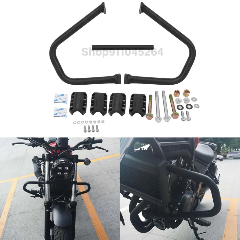 

Motorcycle Dumb Black Engine Protetive Guard Crash Bar Protector Accessories For HONDA CMX500 CMX300 CMX Rebel 500 300 2017-2020