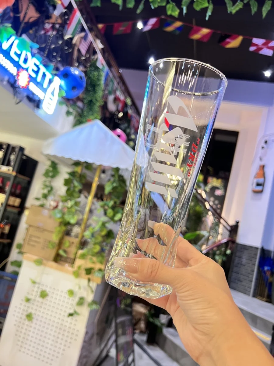 أكواب بيرة أساهي سميكة بمقبض للمأكولات اليابانية، أكواب شرب البيرة الحرفية الفاخرة، شكل دائري بطبقة واحدة