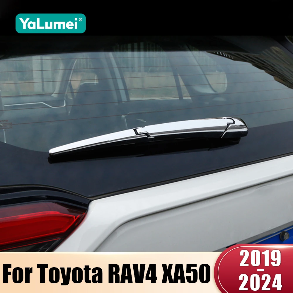 For Toyota RAV4 XA50 2019 2020 2021 2022 2023 2024 RAV 4 Hybrid Car Rear Wiper Window Wiper Decoration Cover Trims Accessories