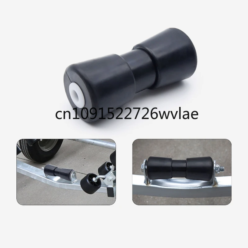 1PCS Boat Trailer Accessories Rubber Bottom Wheel PU/PVC Top Wheel EVA Thick Stripes Wobble Rollers
