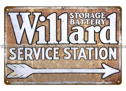 wall art online store Willard Storage Battery Anaconda Montana metal tin sign