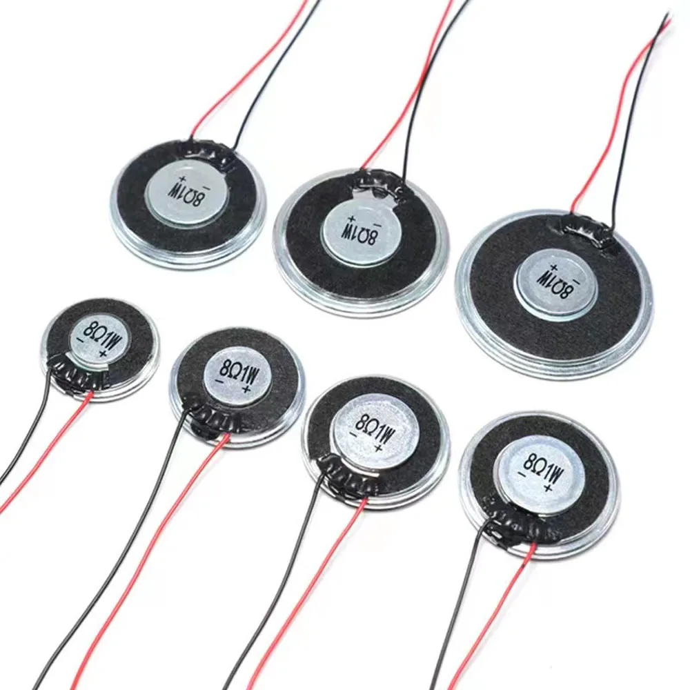 1PCS 8Ω 1W Diameter 20/23/26/28/30/32/36 60MM Mini Horn Loudspeaker Ultra-thin Small Speaker Buzzer For Doorbell Intercom Toys