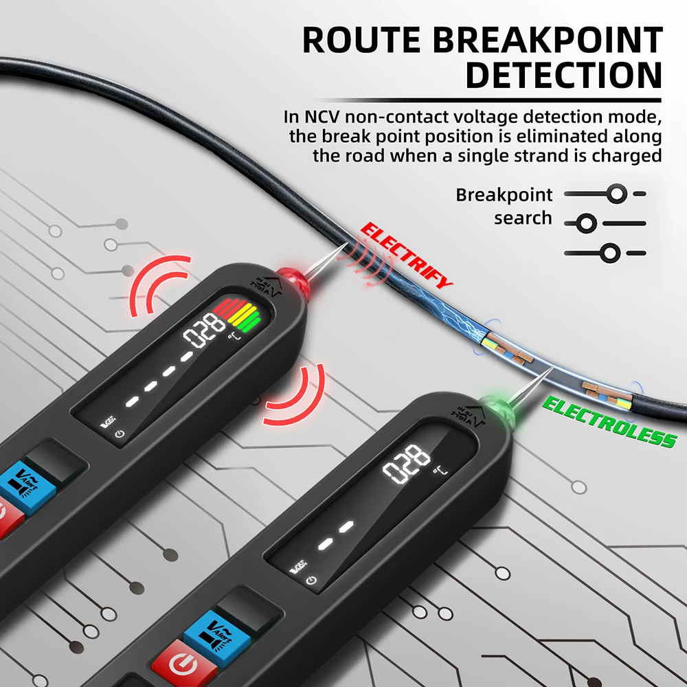 BSIDE S4X 12V-300V Voltage Tester Pen Non-Contact Detection Leakage Live Wire Breakpoint Finder Portable Electrical Instrument