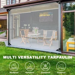 La maglia trasparente della tela cerata del PE di 0.33mm rinforza il panno resistente alla pioggia la copertura impermeabile delle piante del balcone del terrazzo mantiene caldo la rete dell'ombra del sole