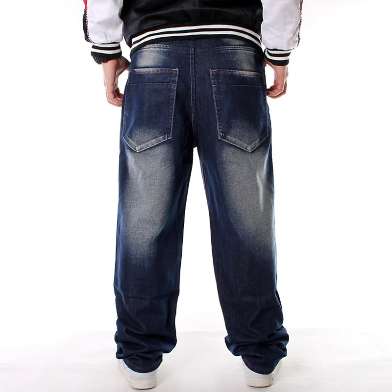 Autumn and winter new plus-size embroidered hip-hop jeans 8XL 7XL 6XLfashion men's loose skateboard plus oversized casual jeans.