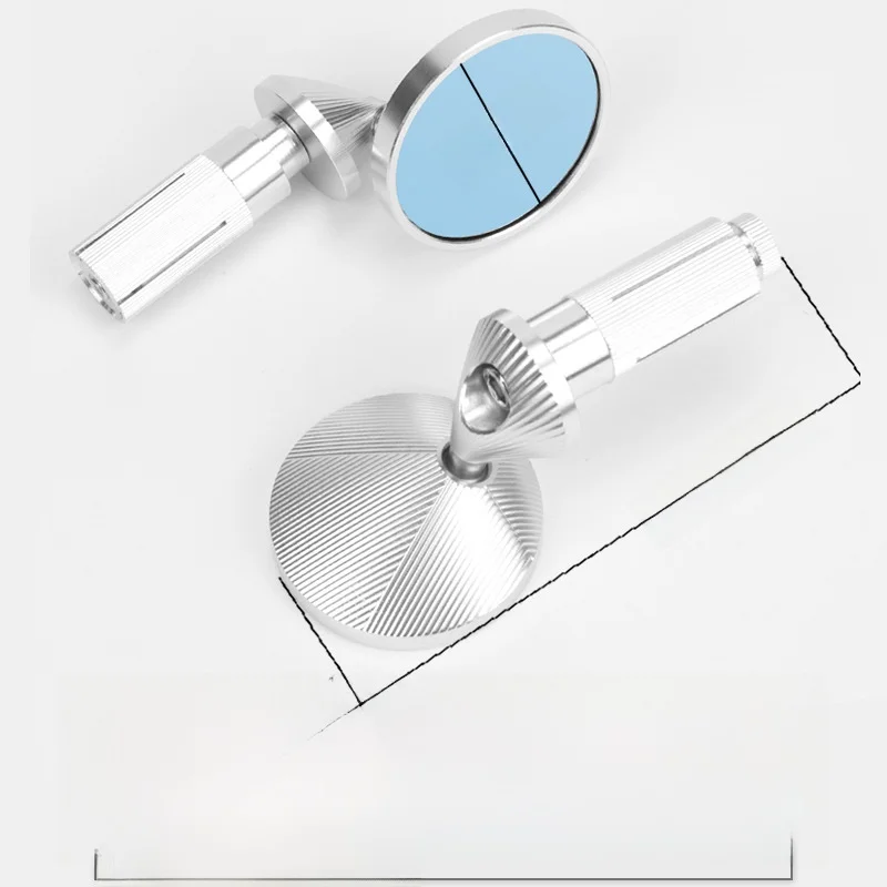 Mechanic II Mini Retro Aluminum Alloy Motorcycle Handlebar Rearview Mirror-Universal Fit for Street/Off-road Motorcycles