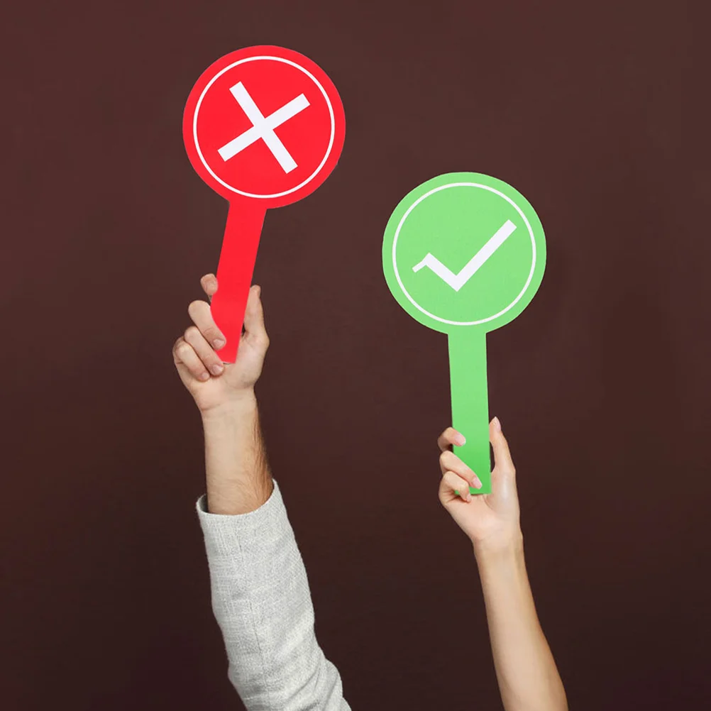 6 Pcs Game Props Cards Erasable Scoreboard Paddles Sorority Auction Answer Classroom Vote Handheld Student