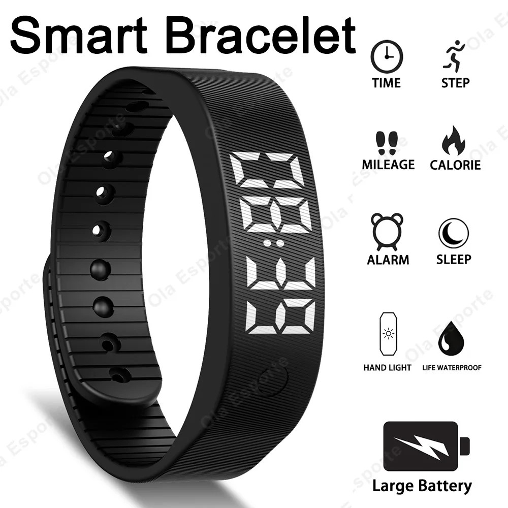 

New 2026 LED Digital Smart Wristbands Waterproof Smart Clock Smartband With Running Pedometer Sleep Monitoring Smart Band ‎HT30