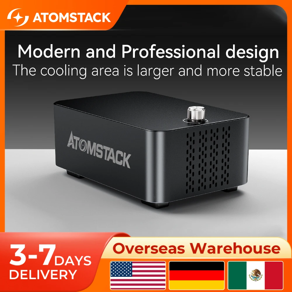

ATOMSTACK F60 Air Assist Kit for A6/X12/X24, 30L/min Smoke Removal, Quiet 60dB, Auto Switch, Durable Aluminum Design