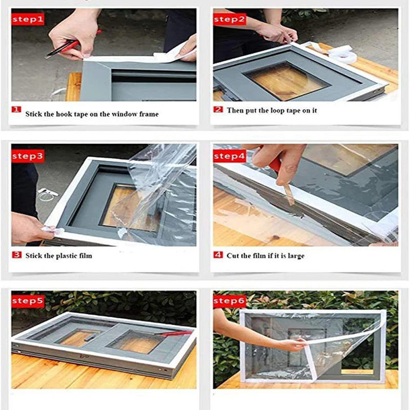 Winter Window Frames Windshields Anti-seepage Plastic Cloth Bathroom Sealing Transparent Windproof Protective Film Decoration