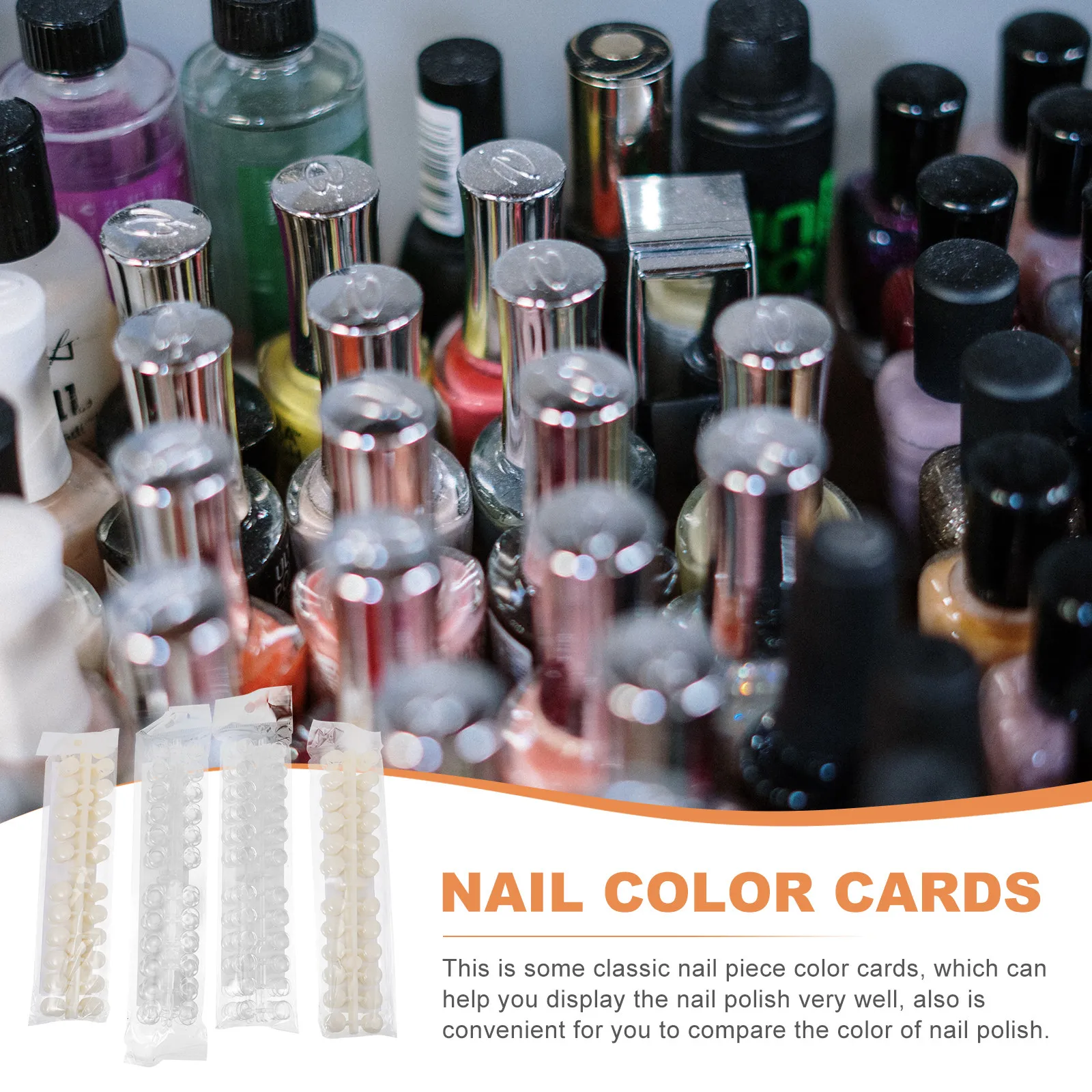

3Sets Manicure Color Card Premium Plastic Nail Piece Color Boards Practice Display Book for Salon Nail Polish Sample Chart